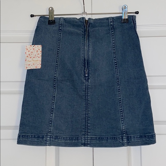 NWT Free People Denim Skirt Sz 6 - Picture 2 of 3